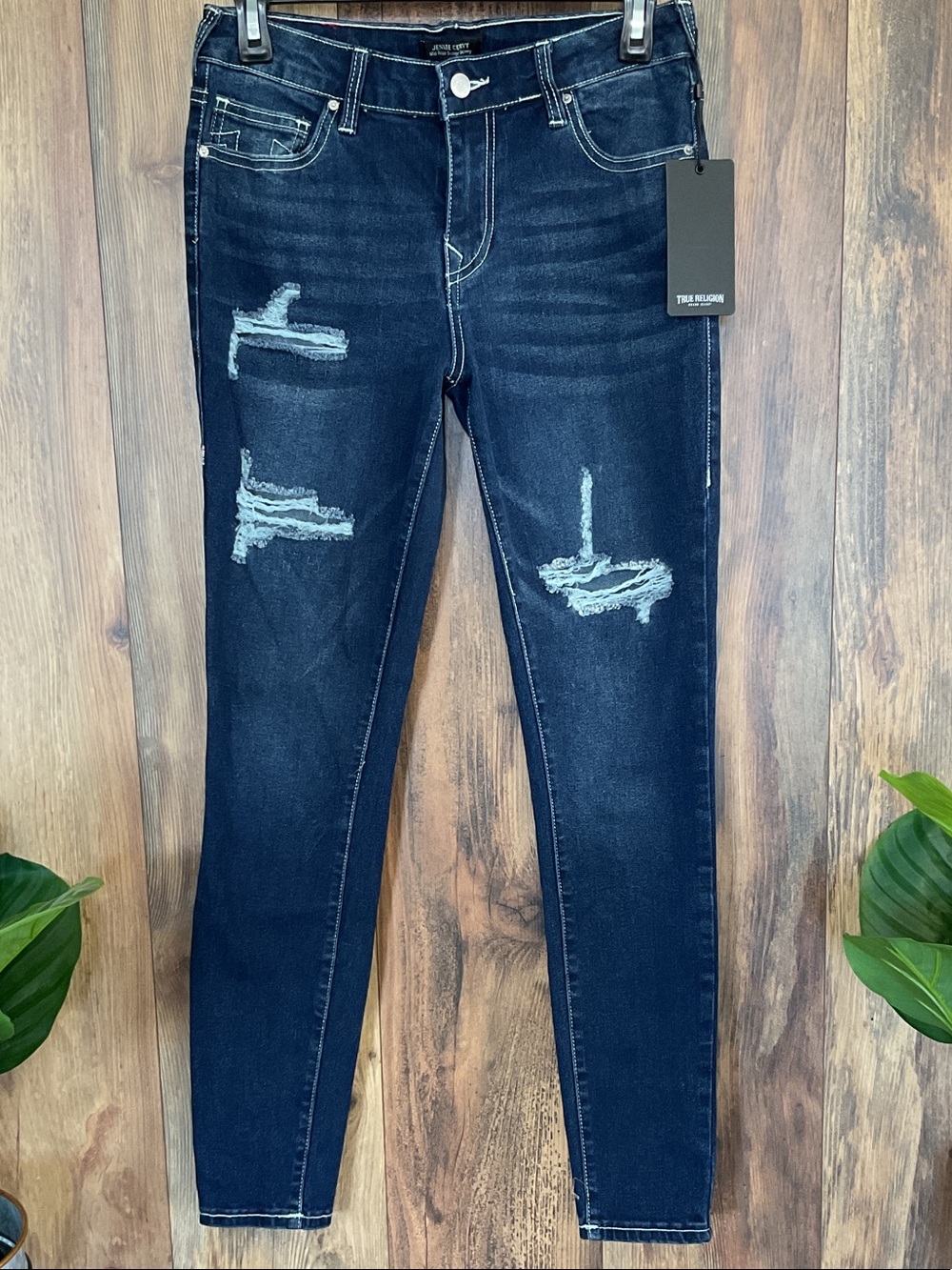 True Religion Mid Rise Super Skinny Jennie Jeans NWT 27 441B